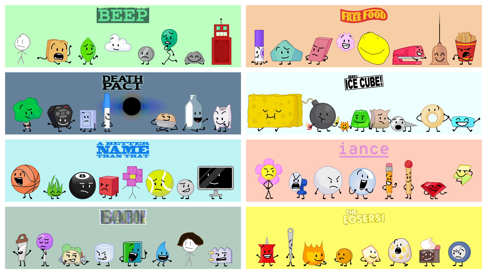 The 64 BFB contestants