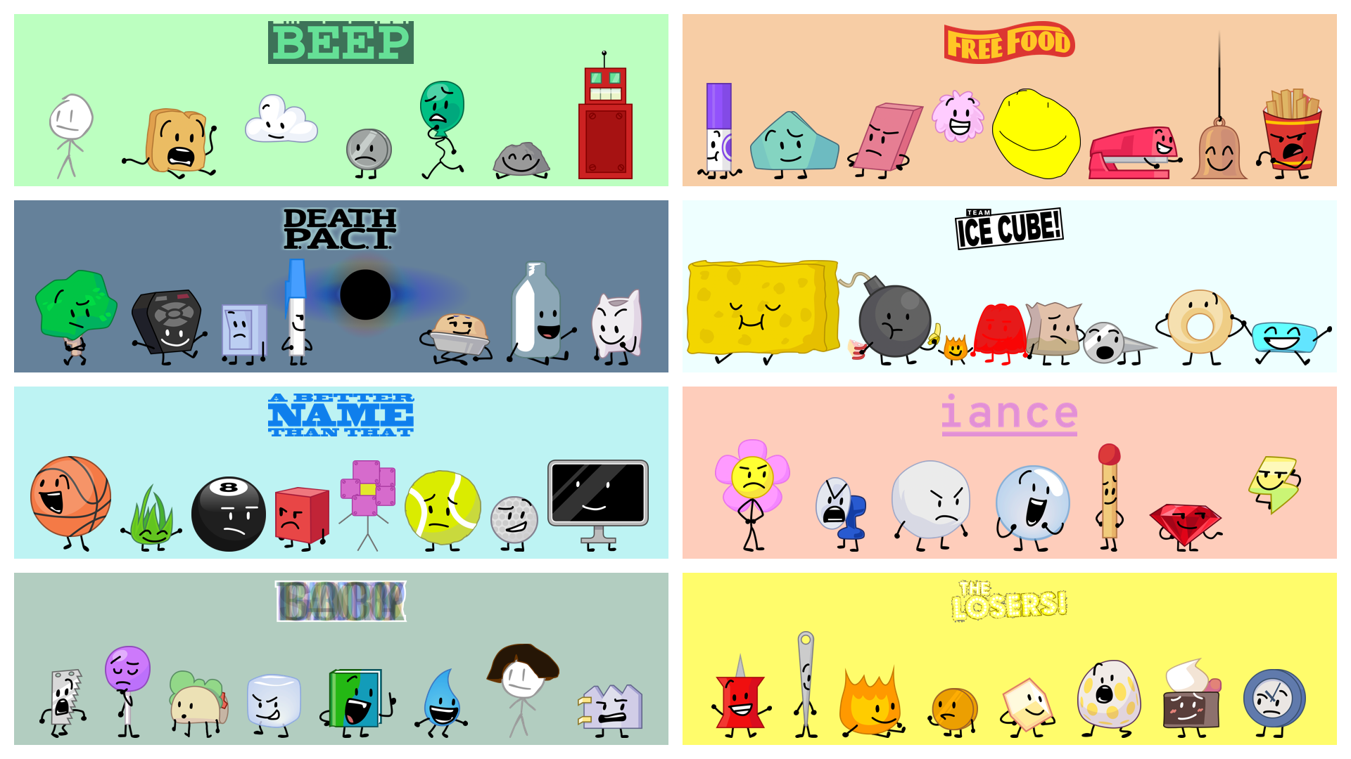 The 61 BFB contestants remaining after BFB 3.