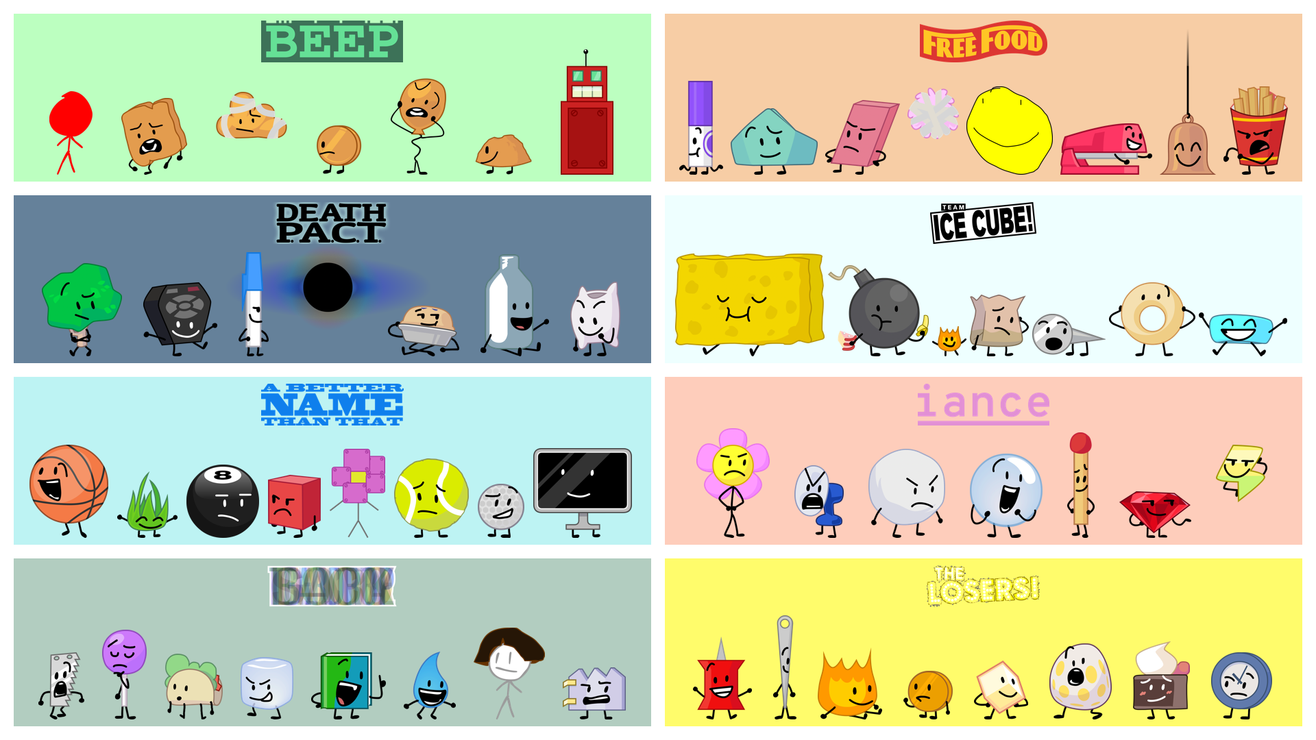 The 59 BFB contestants remaining after BFB 5.